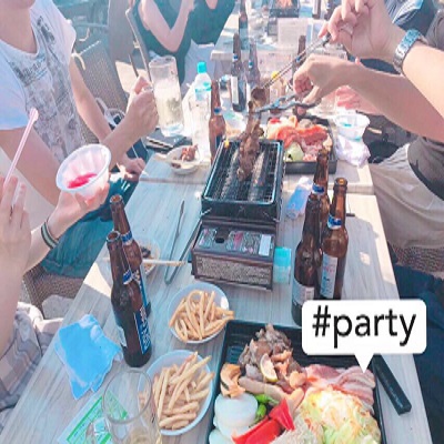 ハワイアンビアガーデンにて!!!美味しいお肉♡弾む会話♪