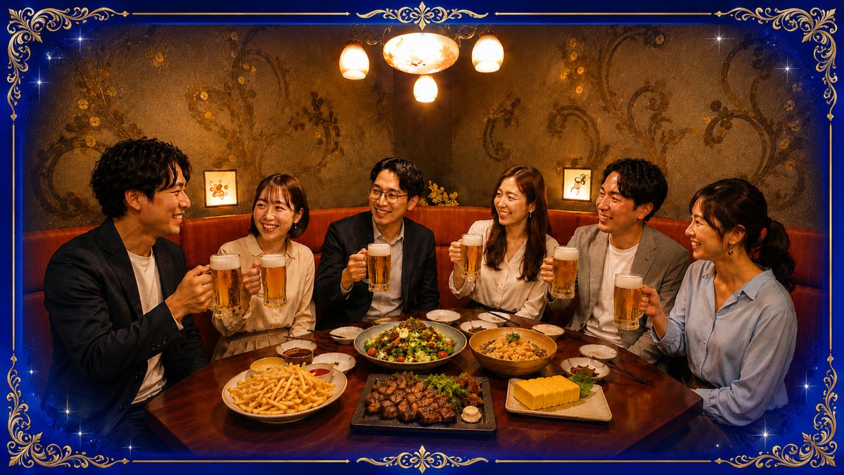 飲み会を楽しんでいる男女