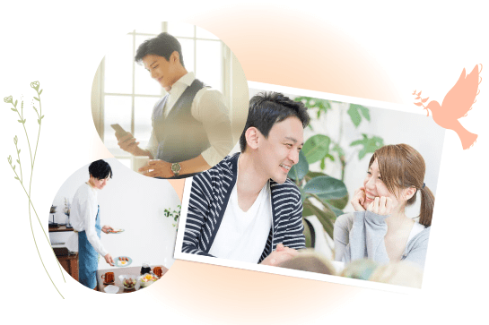 仲の良い穏やかなカップル