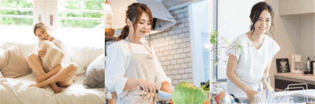 家庭的な女性