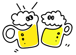 ビールで乾杯