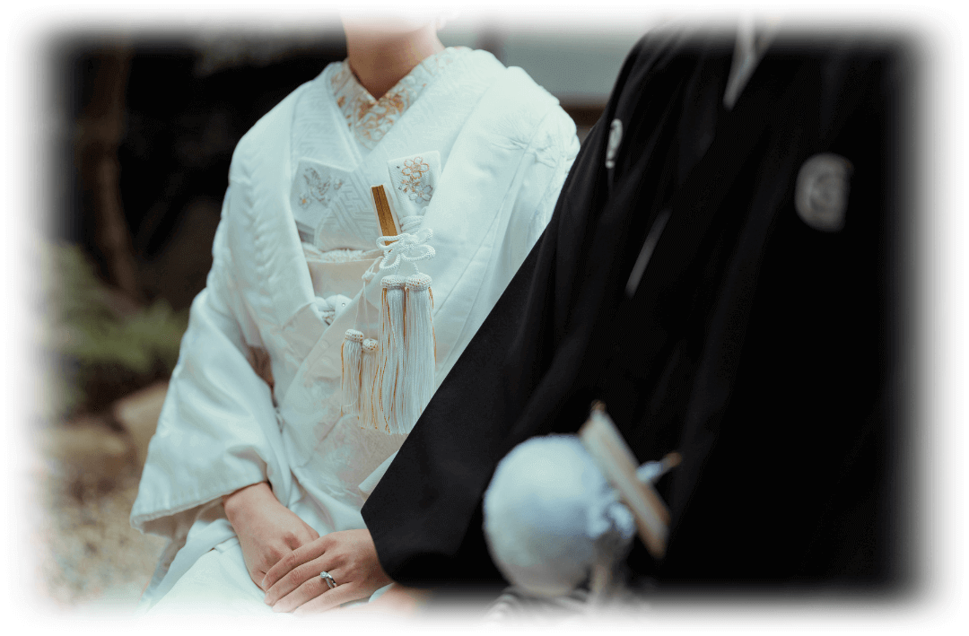 和装のカップル