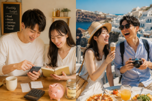 新婚旅行に行きたい男女