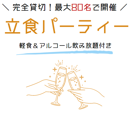 最大80名立食ディナー