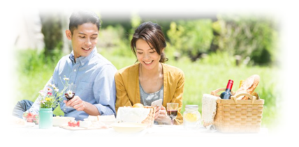 自然やアウトドアが好きな男女