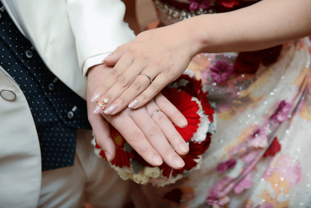 結婚する男女