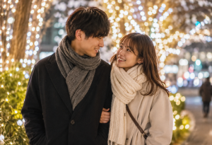 冬デートを楽しむ20代カップル