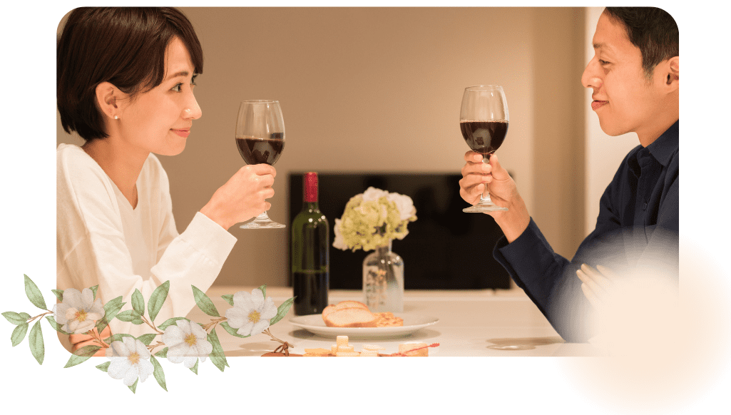 お酒好きカップル