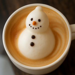 クリスマス仕様ラテアート