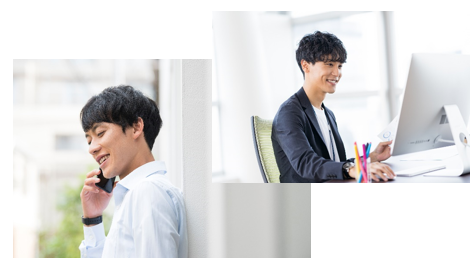 仕事を頑張る男性