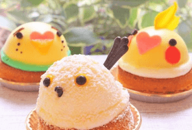 可愛いことりケーキが食べれる