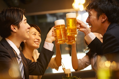 ビールで乾杯