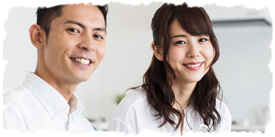 笑顔のカップル