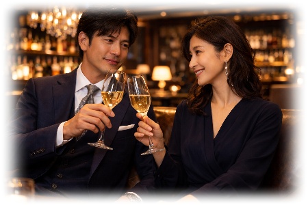 お酒好きカップル