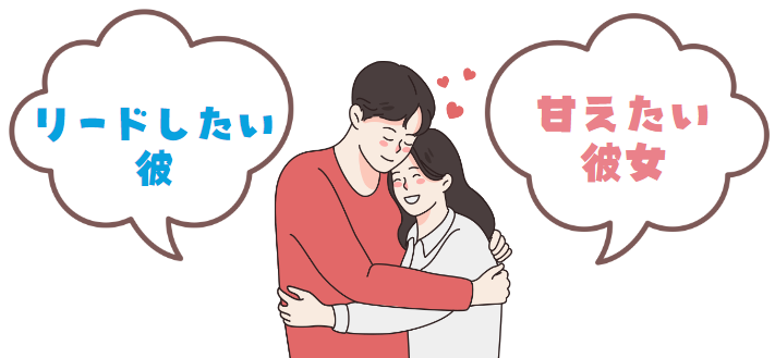 リードしたい彼と甘えたい女性