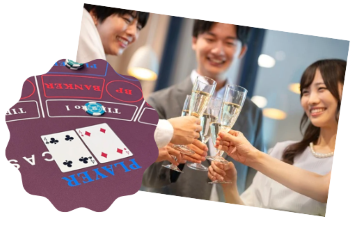 グループトークをしている男女の画像