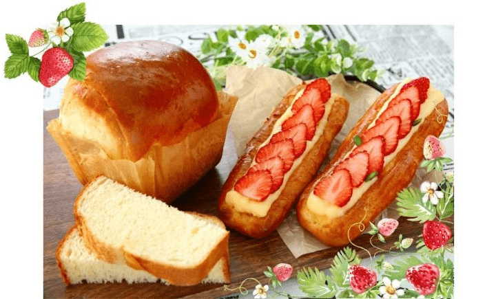 ブリオッシュ食パンいちごカスタード