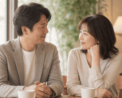 穏やかな男女