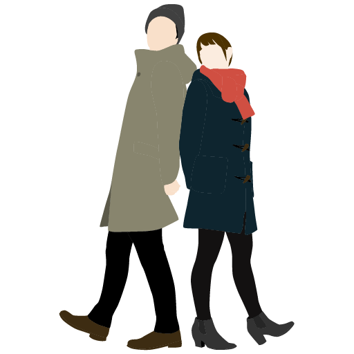 お出かけ好きのカップル