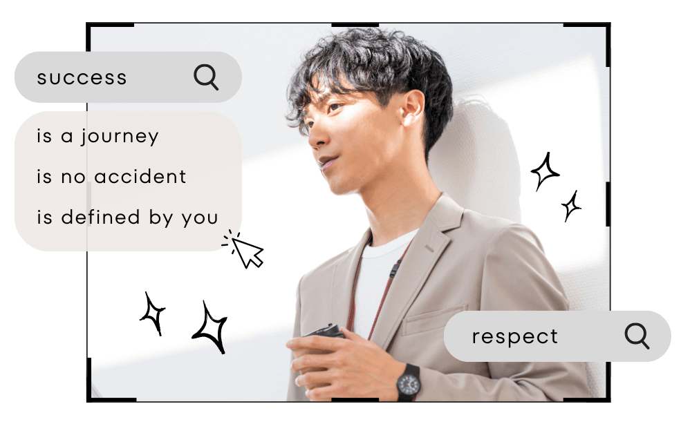 お仕事を頑張っている男性