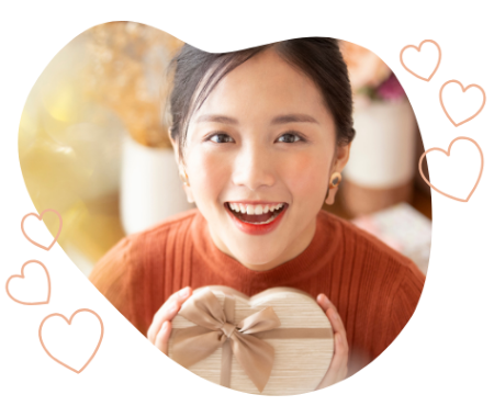 笑顔の女性