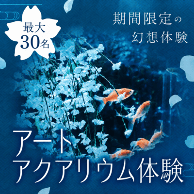 【栄駅13番出口】＼夏の期間限定／同年代と幻想的な出会い
【最大30名！アートアクアリウム体験】