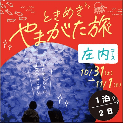 【①庄内空港②鶴岡駅発着ツアー】《1泊2日で山形を堪能♪ in 庄内コース》
”ときめきやまがた旅”で出会う！