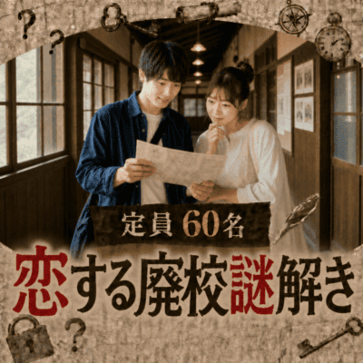 【思い出の潟分校】【定員60名】廃校を舞台に特別な時間♪
＼協力して楽しむ／謎解きミッション体験